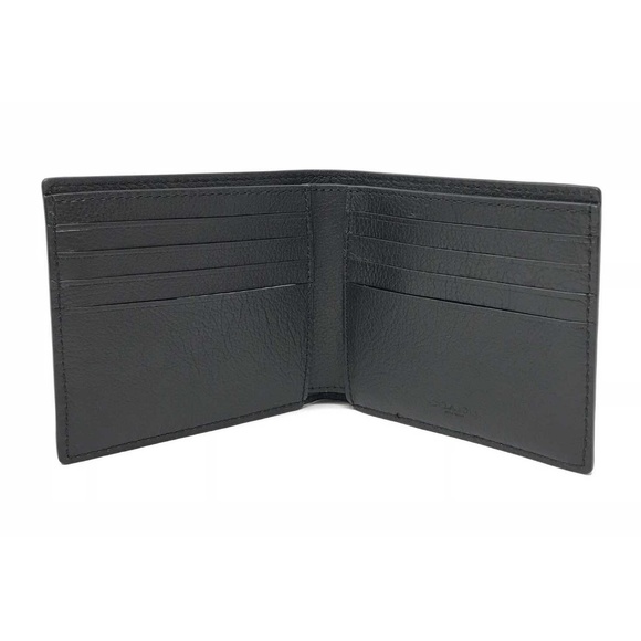Coach Men’s Double Bill Grey Camo Bifold Wallet - Picture 3 of 5